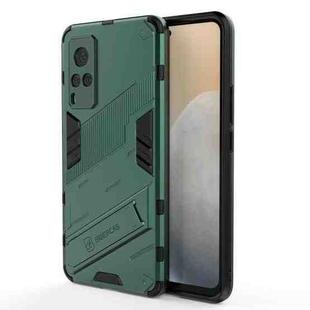 Punk Armor 2 in 1 PC + TPU Shockproof Case with Invisible Holder For vivo X60 5G(Green)