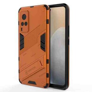 Punk Armor 2 in 1 PC + TPU Shockproof Case with Invisible Holder For vivo X60 5G(Orange)
