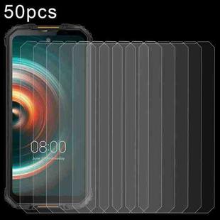 For Oukitel WP10 50 PCS 0.26mm 9H Surface Hardness 2.5D Explosion-proof Tempered Glass Non-full Screen Film