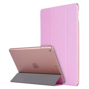 For iPad 10.2 2021 / 2020 / 2019 Silk Texture Horizontal Flip Magnetic PU Leather Case, with Three-folding Holder & Sleep / Wake-up Function(Pink)