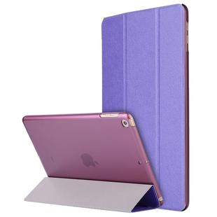 For iPad 10.2 2021 / 2020 / 2019 Silk Texture Horizontal Flip Magnetic PU Leather Case, with Three-folding Holder & Sleep / Wake-up Function(Purple)