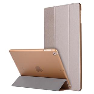 For iPad 10.2 2021 / 2020 / 2019 Silk Texture Horizontal Flip Magnetic PU Leather Case, with Three-folding Holder & Sleep / Wake-up Function(Rose Gold)