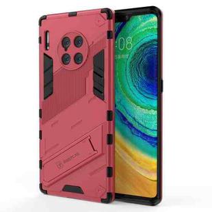 For Huawei Mate 30 Pro Punk Armor 2 in 1 PC + TPU Shockproof Case with Invisible Holder(Rose Red)