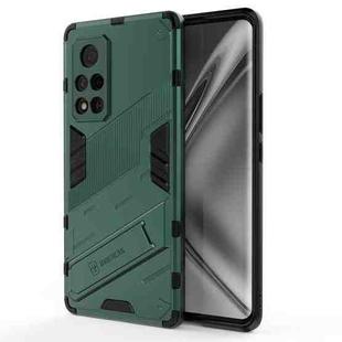 For Honor V40 Punk Armor 2 in 1 PC + TPU Shockproof Case with Invisible Holder(Green)