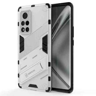 For Honor V40 Punk Armor 2 in 1 PC + TPU Shockproof Case with Invisible Holder(Silver)