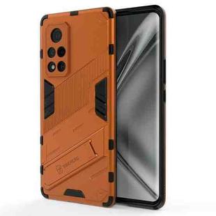 For Honor V40 Punk Armor 2 in 1 PC + TPU Shockproof Case with Invisible Holder(Orange)