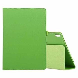 For Lenovo M10 Plus TB-X606F Litchi Texture Solid Color Horizontal Flip Leather Case with Holder & Pen Slot(Green)