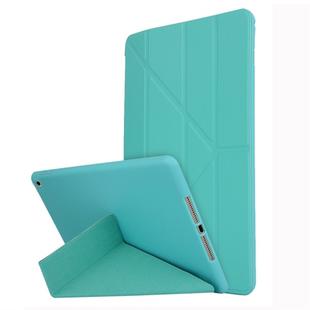 For iPad 10.2 2021 / 2020 / 2019 TPU Horizontal Deformation Flip Leather Case with Holder(Green)