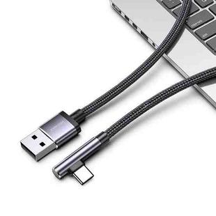 JOYROOM S-1230N4 3A Type-C / USB-C Gaming Angle Head Fast Charging Data Cable, Length: 1.2m(Black)