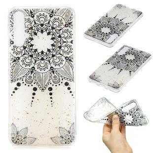 For Huawei Nova 5 Cartoon Pattern Gold Foil Style Dropping Glue TPU Soft Protective Case(Datura)