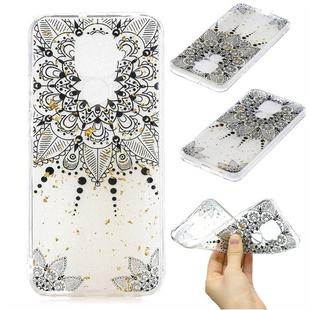 For Huawei Nova 5 Pro Cartoon Pattern Gold Foil Style Dropping Glue TPU Soft Protective Case(Datura)