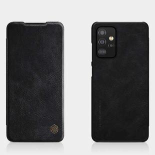 For Samsung Galaxy A52 5G / 4G NILLKIN QIN Series Crazy Horse Texture Horizontal Flip Leather Case with Card Slot(Black)