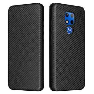 For Motorola Moto G Play (2021) Carbon Fiber Texture Horizontal Flip TPU + PC + PU Leather Case with Card Slot(Black)