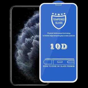 For iPhone XS Max / 11 Pro Max 9H 10D Full Screen Tempered Glass Screen Protector(White)