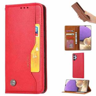 For Samsung Galaxy A32 5G Knead Skin Texture Horizontal Flip Leather Case with Photo Frame & Holder & Card Slots & Wallet(Red)