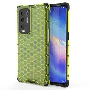 For OPPO Reno5 Pro+ Shockproof Honeycomb PC + TPU Case(Green)