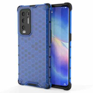 For OPPO Reno5 Pro+ Shockproof Honeycomb PC + TPU Case(Blue)