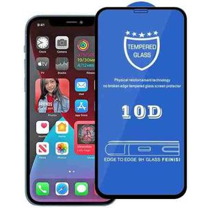 For iPhone 12 Pro Max 9H 10D Full Screen Tempered Glass Screen Protector(Black)