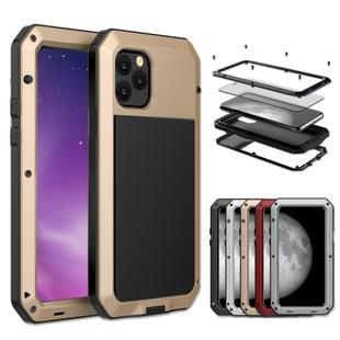 For iPhone 11 Pro Max Metal Armor Triple Proofing  Protective Case(Gold)
