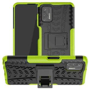 For Motorola Moto G Stylus (2021) Tire Texture Shockproof TPU+PC Protective Case with Holder(Green)