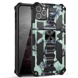 For iPhone 11 Camouflage Armor Shockproof TPU + PC Magnetic Protective Case with Holder (Mint Green)
