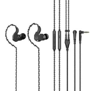 Remax RM-833 Metal HIFI Triple-driver Wired Earphone, Length: 1.2m(Black)