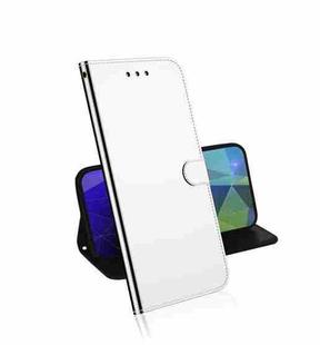 For LG K42 Lmitated Mirror Surface Horizontal Flip Leather Case with Holder & Card Slots & Wallet & Lanyard(Silver)