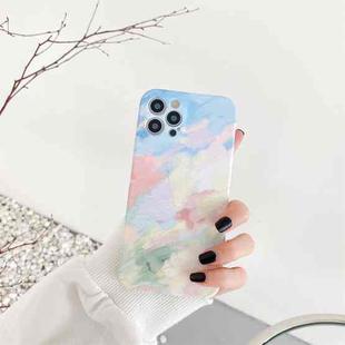 Shockproof Pattern TPU Protective Case For iPhone 12 Pro Max(Colorful Oil Painting Flowers)