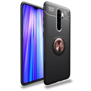 For Xiaomi Redmi Note 8 Pro Lenuo Shockproof TPU Protective Case with Invisible Holder(Black Gold)