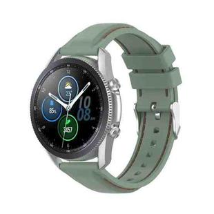 For Samsung Galaxy Watch 3 41mm / Active2 / Active / Gear Sport 20mm Silicone Watch Band(Light Green)