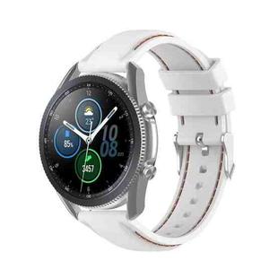 For Samsung Galaxy Watch 3 45mm / Gear S3 22mm Silicone Watch Band(White)
