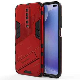 For Xiaomi Redmi K30 Punk Armor 2 in 1 PC + TPU Shockproof Case with Invisible Holder(Red)