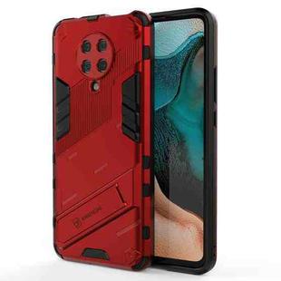 For Xiaomi Redmi K30 Pro Punk Armor 2 in 1 PC + TPU Shockproof Case with Invisible Holder(Red)