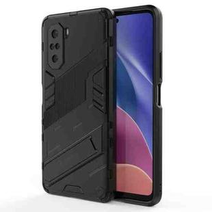 For Xiaomi Redmi K40 / K40 Pro Punk Armor 2 in 1 PC + TPU Shockproof Case with Invisible Holder(Black)