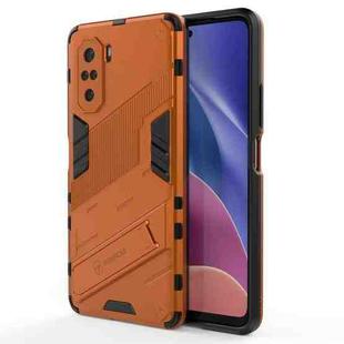 For Xiaomi Redmi K40 / K40 Pro Punk Armor 2 in 1 PC + TPU Shockproof Case with Invisible Holder (Orange)