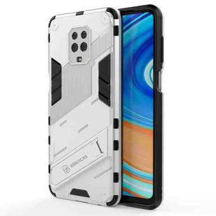 For Xiaomi Redmi Note 9 Pro Max Punk Armor 2 in 1 PC + TPU Shockproof Case with Invisible Holder(White)