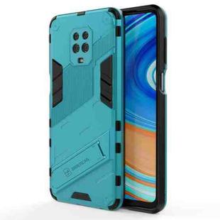 For Xiaomi Redmi Note 9 Pro Max Punk Armor 2 in 1 PC + TPU Shockproof Case with Invisible Holder(Blue)