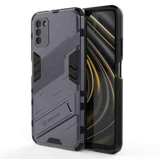 For Xiaomi Poco M3 Punk Armor 2 in 1 PC + TPU Shockproof Case with Invisible Holder(Grey)