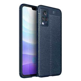 For vivo S9 Litchi Texture TPU Shockproof Case(Blue)