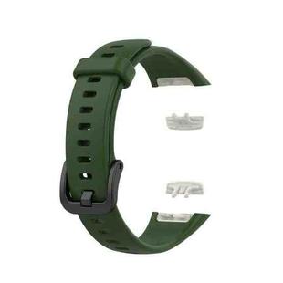 For Huawei Honor Band 6 TPU Watch Band, Size: One Size(Army Green)