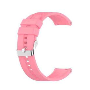 For Amazfit GTR 2e / GTR 2 22mm Silicone Watch Band with Silver Buckle(Pink)