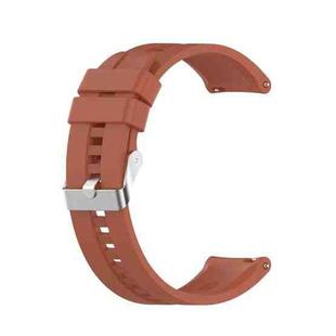 For Amazfit GTS 2e / GTS 2 20mm Silicone Watch Band with Silver Buckle(Cabernet Orange)