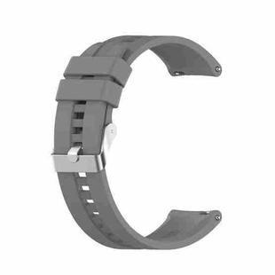 For Amazfit GTS 2e / GTS 2 20mm Silicone Watch Band with Silver Buckle(Grey)