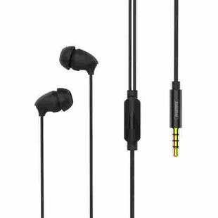 REMAX RM-588 In-Ear Stereo Sleep Earphone with Wire Control & MIC & Support Hands-free(Black)