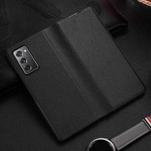 For Samsung Galaxy Z Fold2 5G Exclusive Series Cowhide Texture Horizontal Flip Leather Case(Black)