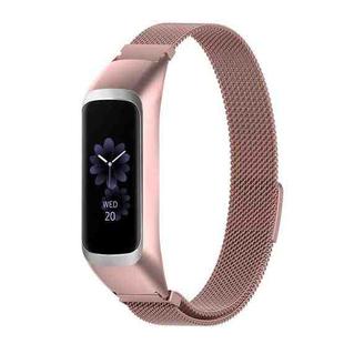 For Samsung Galaxy Fit 2 SM-R220 Milanese Watch Band(Rose Pink)