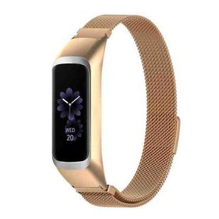 For Samsung Galaxy Fit 2 SM-R220 Milanese Watch Band(Rose Gold)