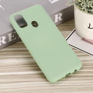 For Galaxy M30s Solid Color Liquid Silicone Dropproof Full Coverage Protective Case(Green)