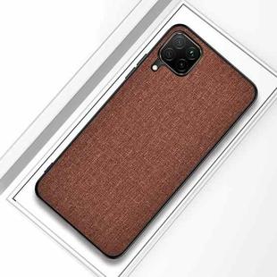 For Samsung Galaxy A42 5G Shockproof Cloth Texture PC + TPU Protective Case(Brown)