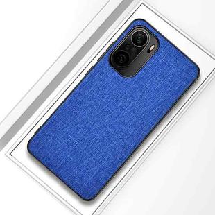 For Xiaomi Redmi K40 / K40 Pro / K40 Pro+ Shockproof Cloth Texture PC + TPU Protective Case(Blue)